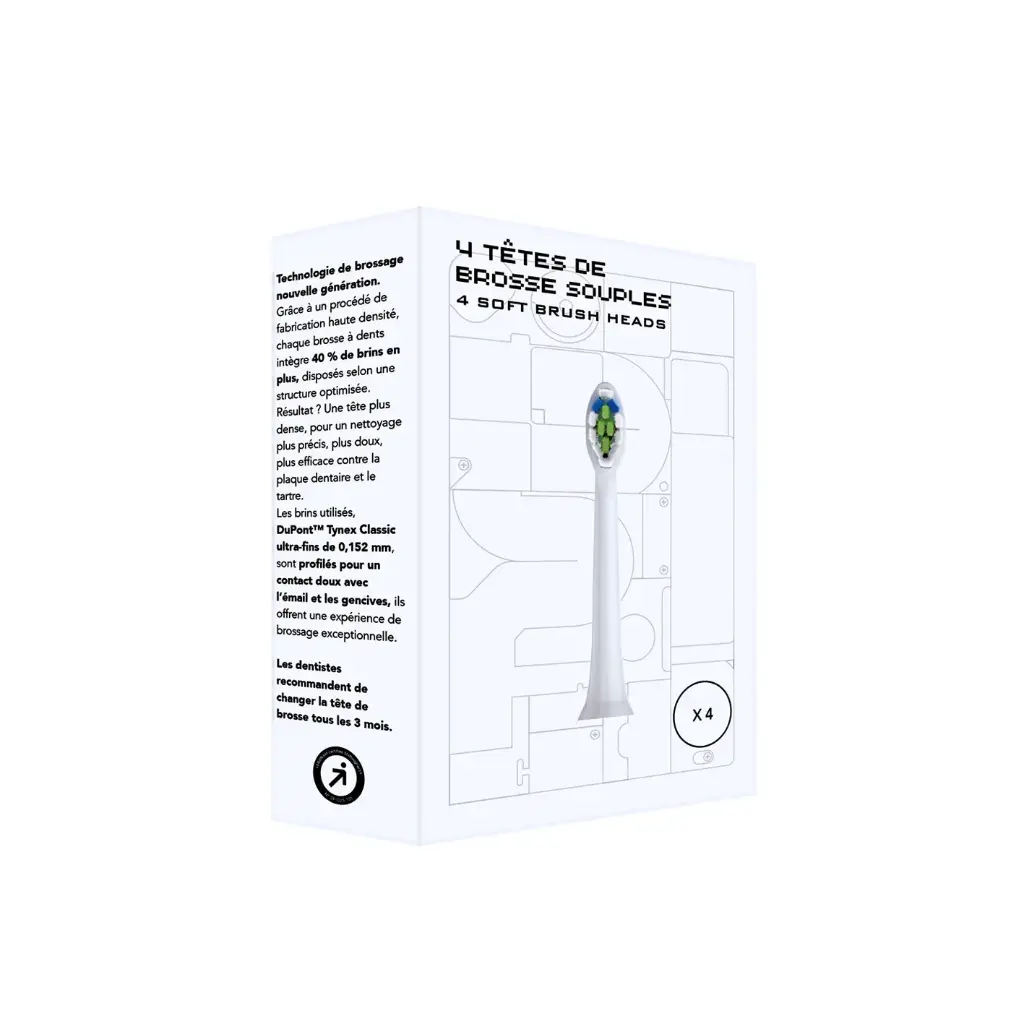 RECHARGE TÊTES DE BROSSE x 4