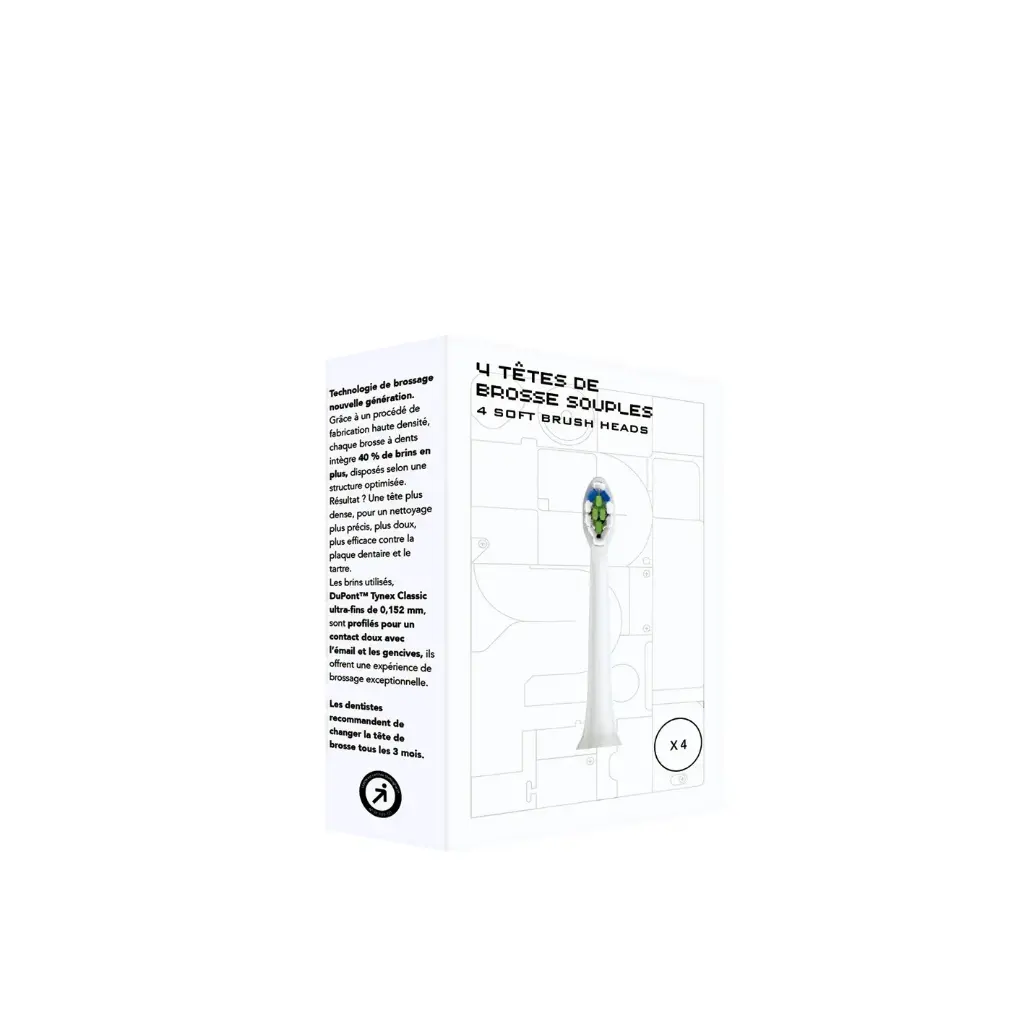 REPLACEMENT BRUSH HEADS X 4